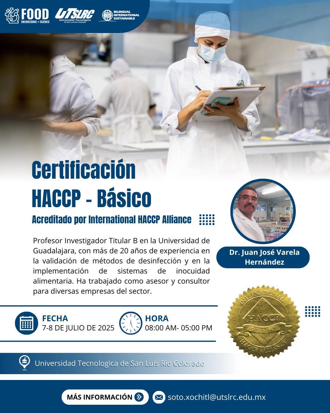 Impartirá Gobierno de Sonora certificación en seguridad alimentaria en la Universidad Tecnológica de SLRC, basada en estándares internacionales 