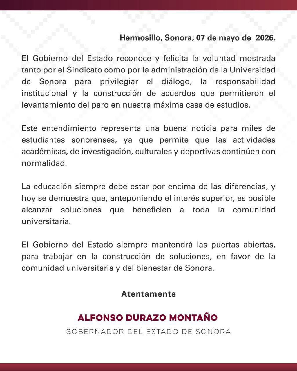 Levantamiento de huelga en  la UNISON, 