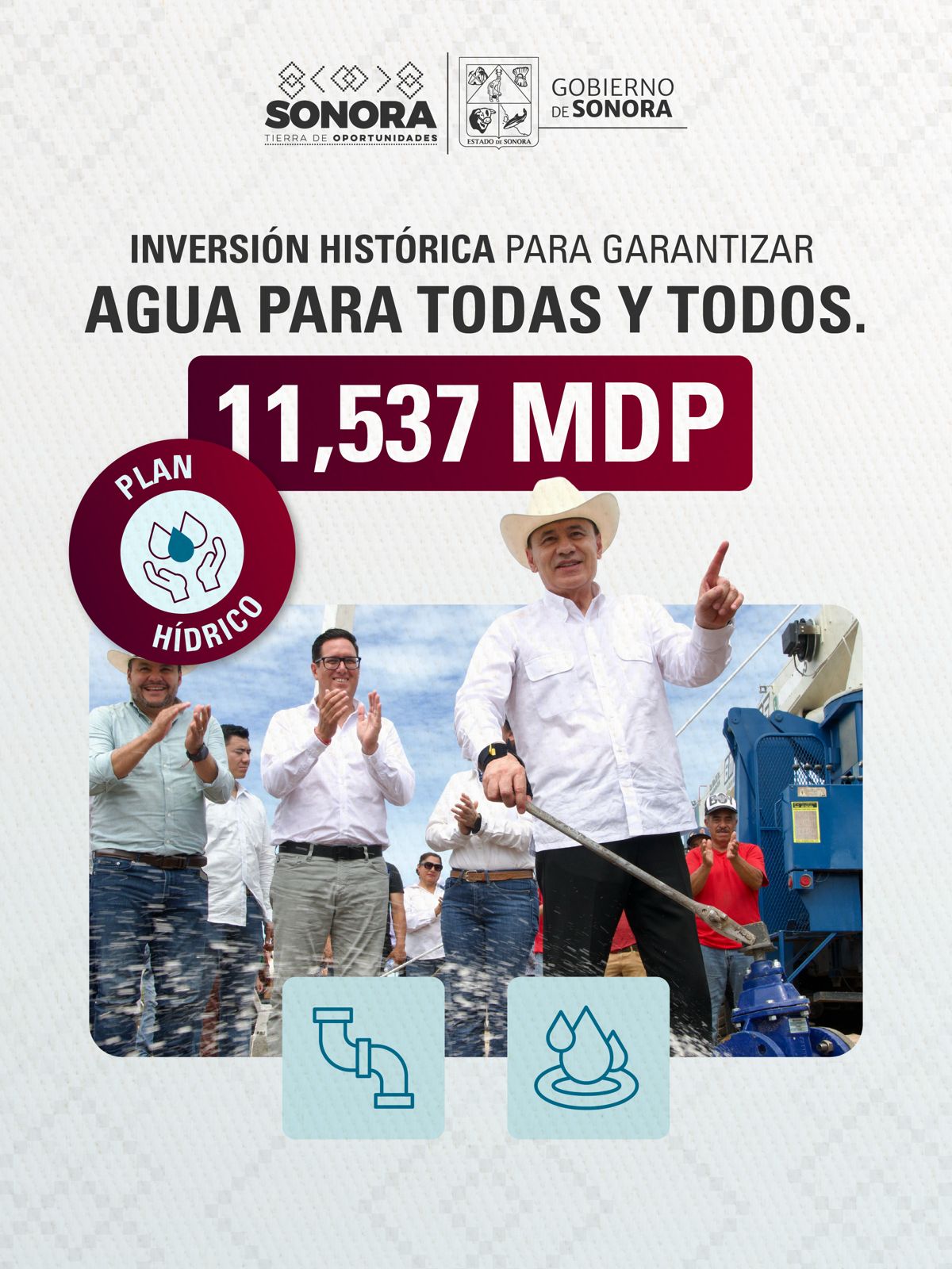 Alfonso Durazo reafirm&oacute; el compromiso con el Plan H&iacute;drico de Sonora para asegurar el abasto de agua en todo el estado 