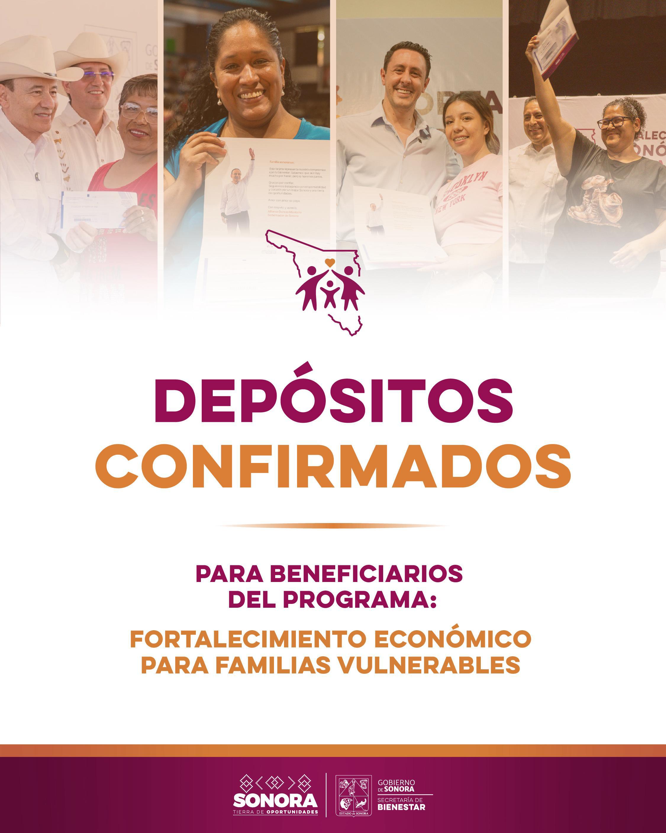 Gobierno de Sonora realiza 4to depósito del Programa del Fortalecimiento Económico para Familias Vulnerables 