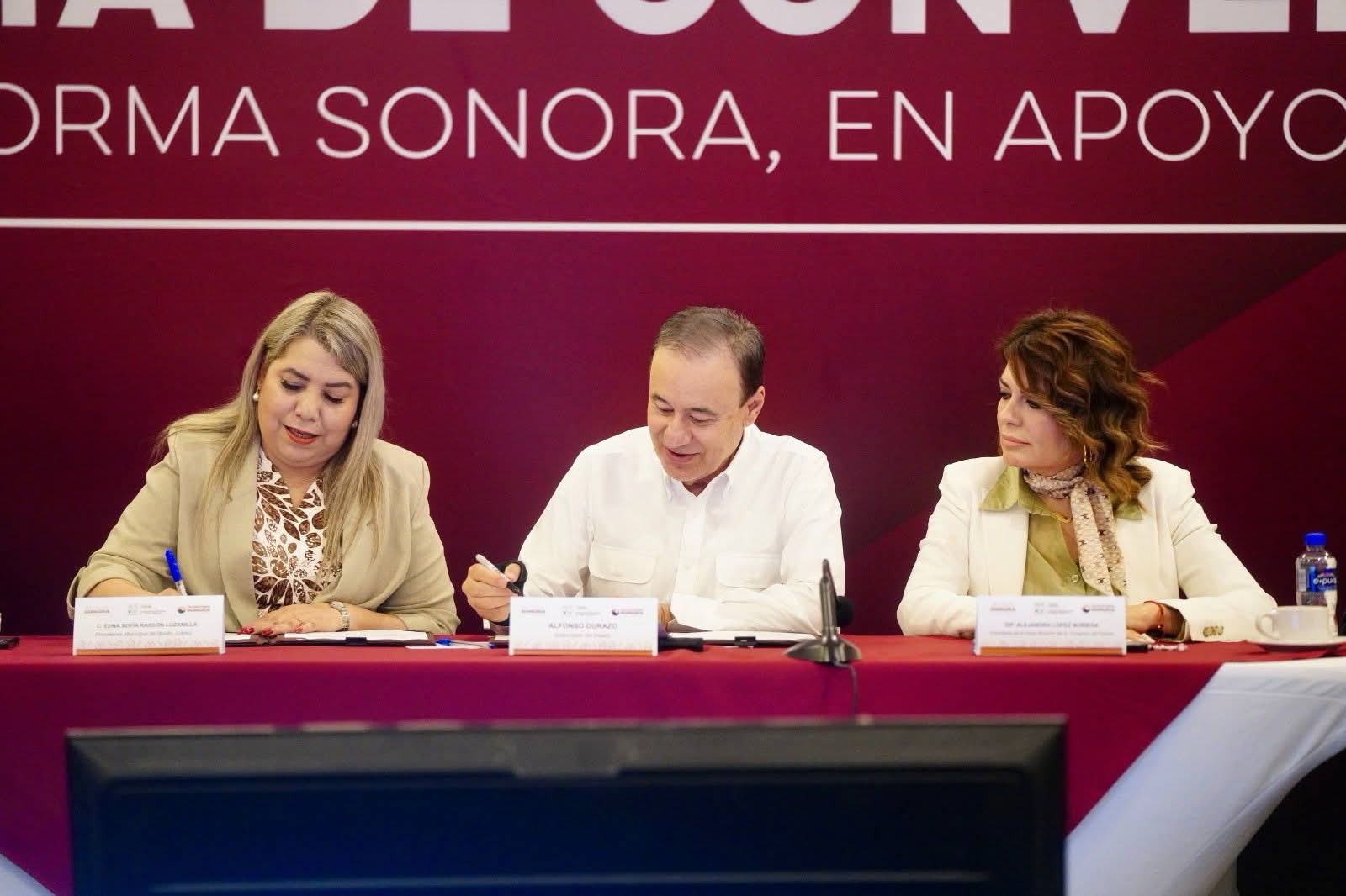 Firman convenio los 72 alcaldes de Sonora, "Transforma Sonora"
