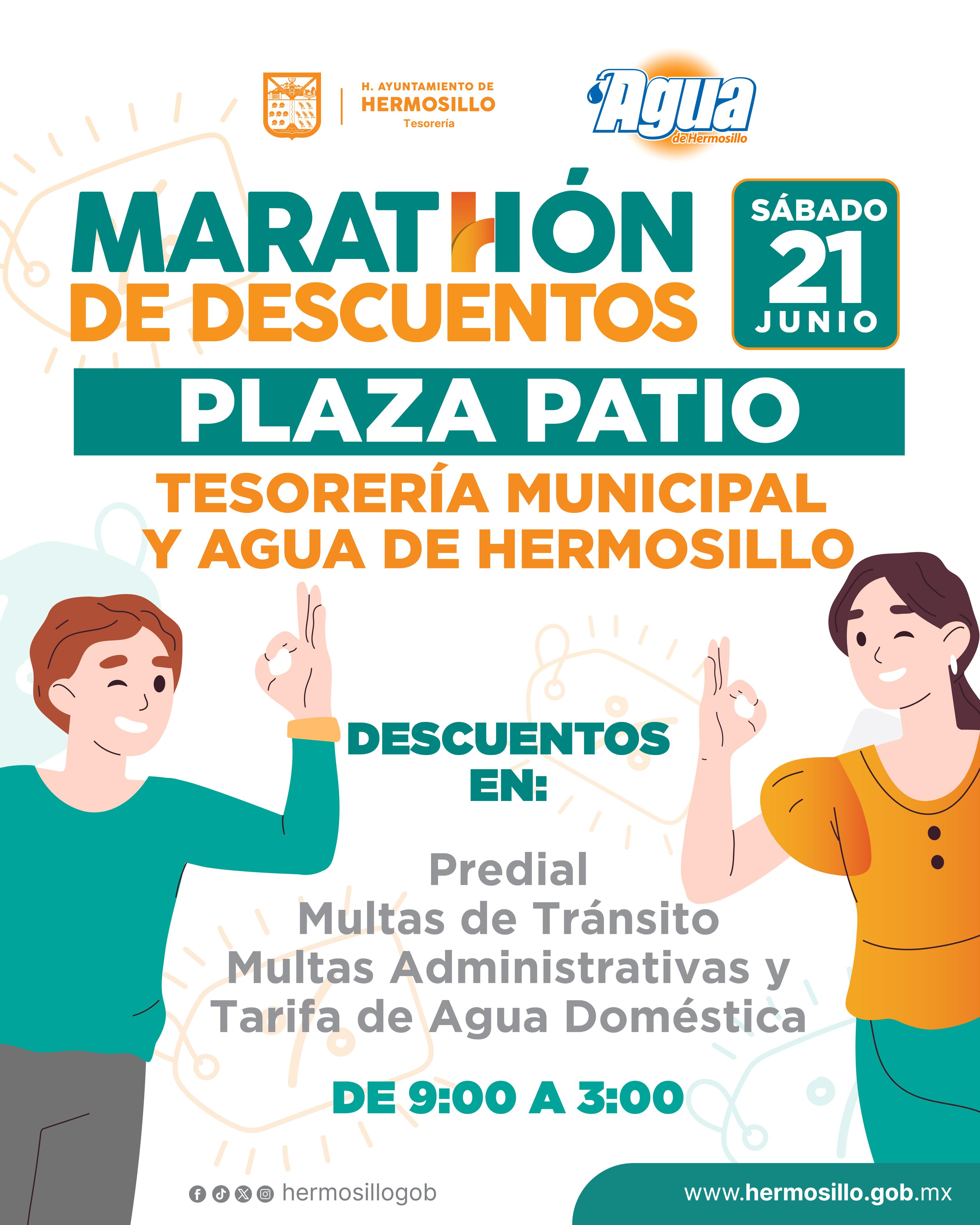 Aprovecha esté sábado 21 "Doble Marathón de Descuentos" en Plaza Patio y Sunmall 