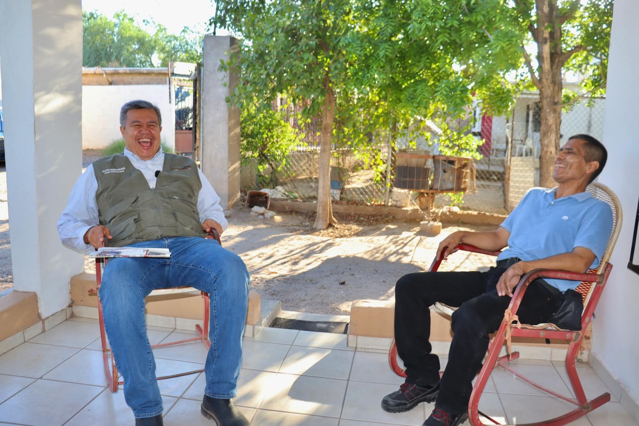 Octavio Almada, visita a Víctor Manuel Fontes, 