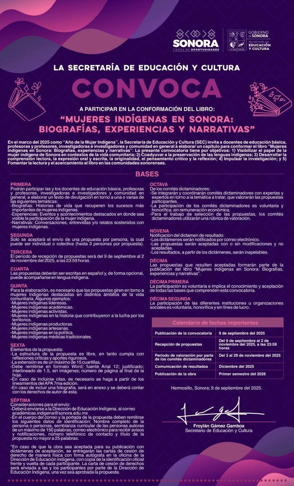 SEC lanza convocatoria para docentes de educación básica para dar el valor que merece la mujer indígena 